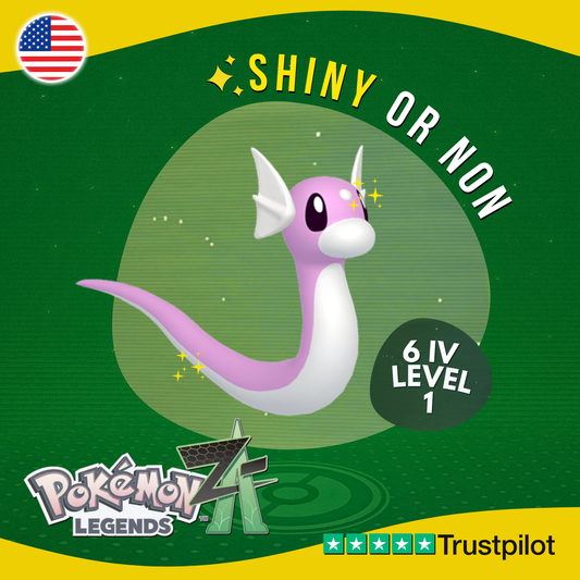 Dratini Shiny or Non ✨ 6 IV Pokémon Legends Z-A Competitive Customizable ZA Z A