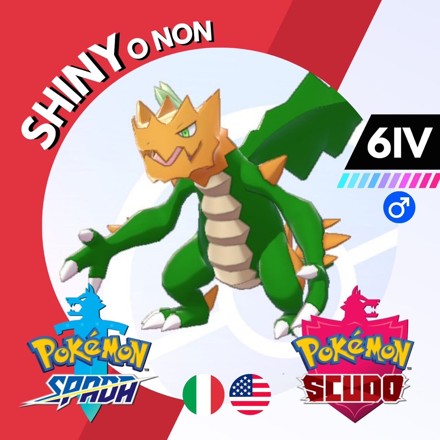 Druddigon Shiny o Non 6 IV Competitivo Legit Pokemon Spada Scudo Sword Shield