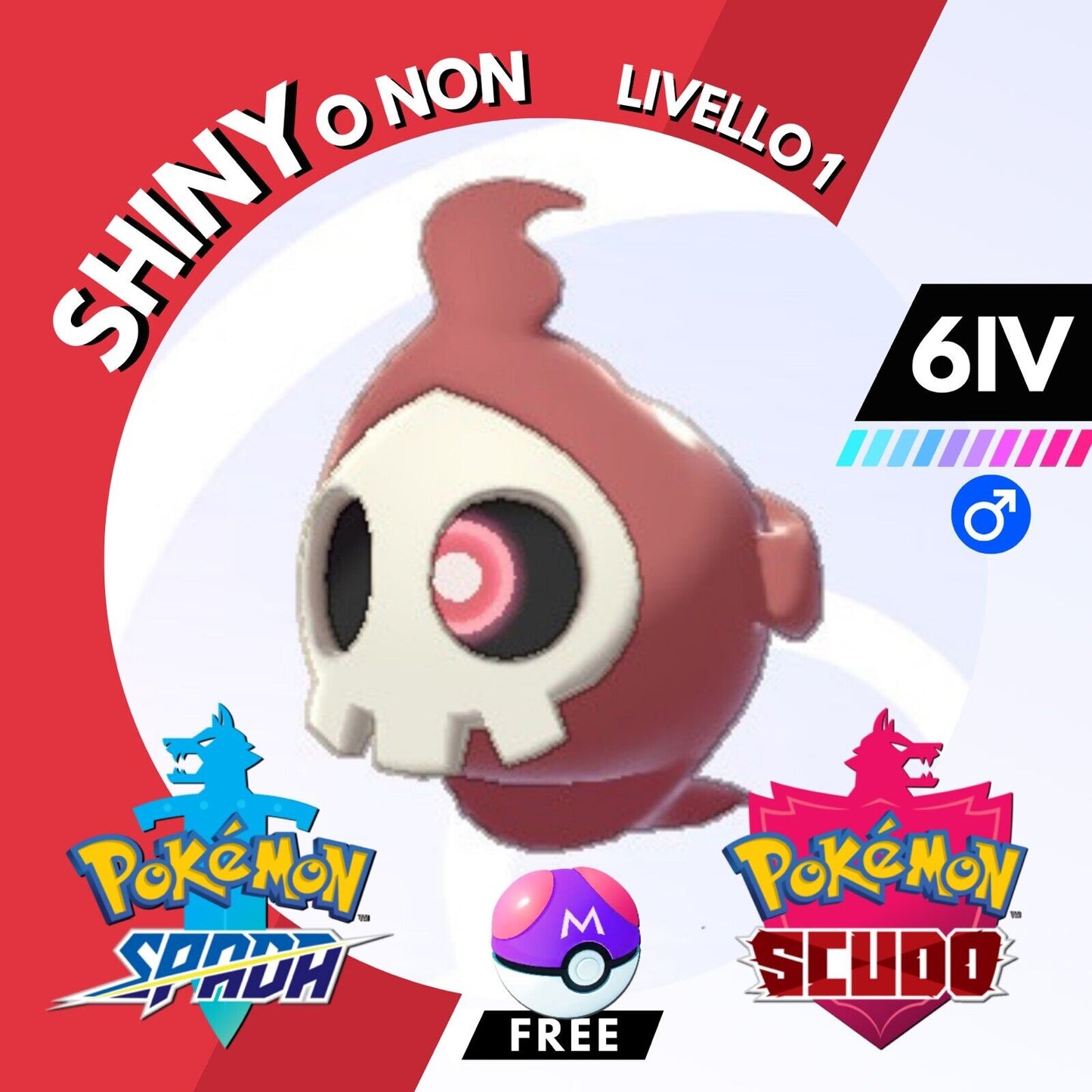 Duskull Shiny o Non 6 IV e Master Ball Legit Pokemon Spada Scudo Sword Shield