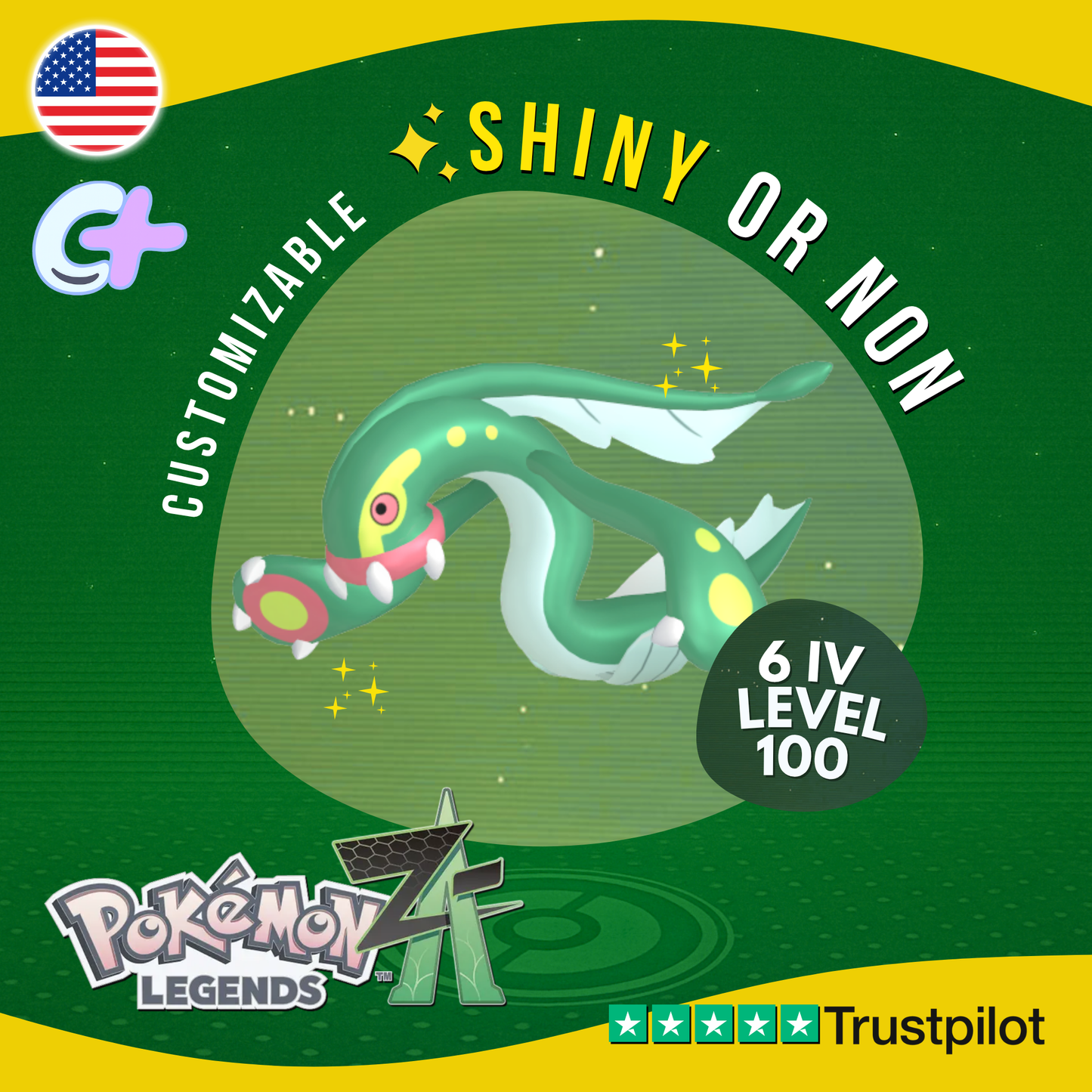 Eelektross Shiny or Non ✨6IV Pokémon Legends Z-A Competitive Customizable ZA Z A