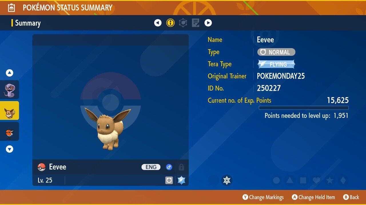 Eevee Flying Event POKEMONDAY25 250227 Gamestop Untouched Pokémon Scarlet Violet