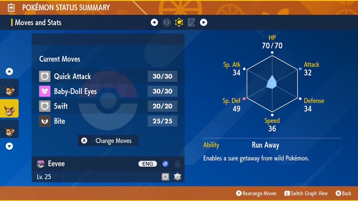 Eevee Outbreak Event Intellectual Mark Shiny Untouched Pokémon Scarlet Violet Shiny Level 25 by Shiny Living Dex | Shiny Living Dex