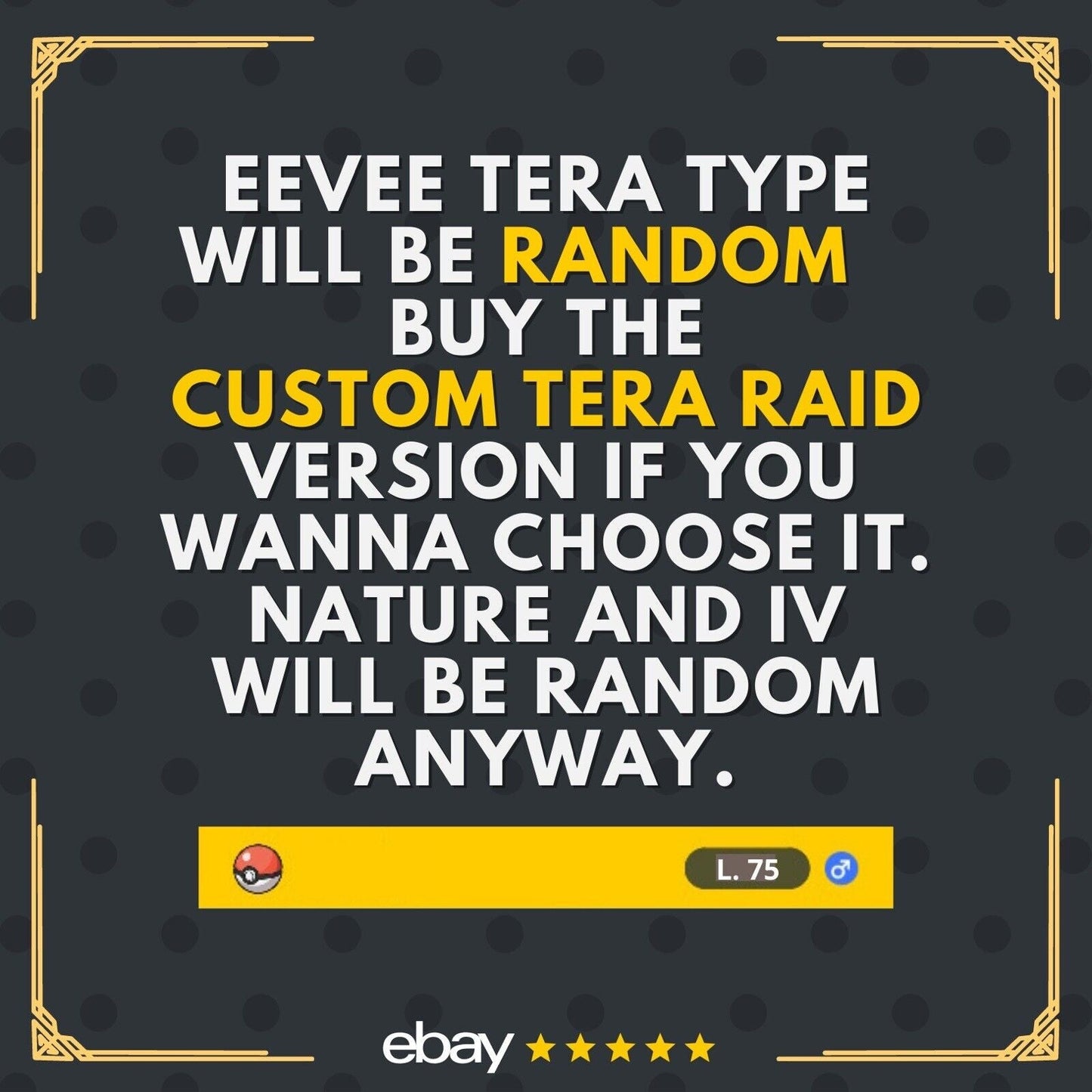 Eevee Spotlight Custom Tera Raid Event 2022 Untouched Pokémon Scarlet Violet by Shiny Living Dex | Shiny Living Dex