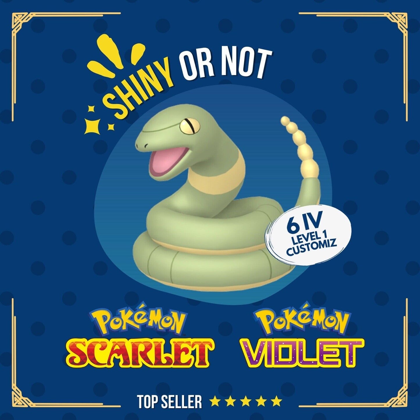 Ekans Shiny or Non ✨ 6 IV Customizable Nature Level OT Pokémon Scarlet Violet by Shiny Living Dex | Shiny Living Dex