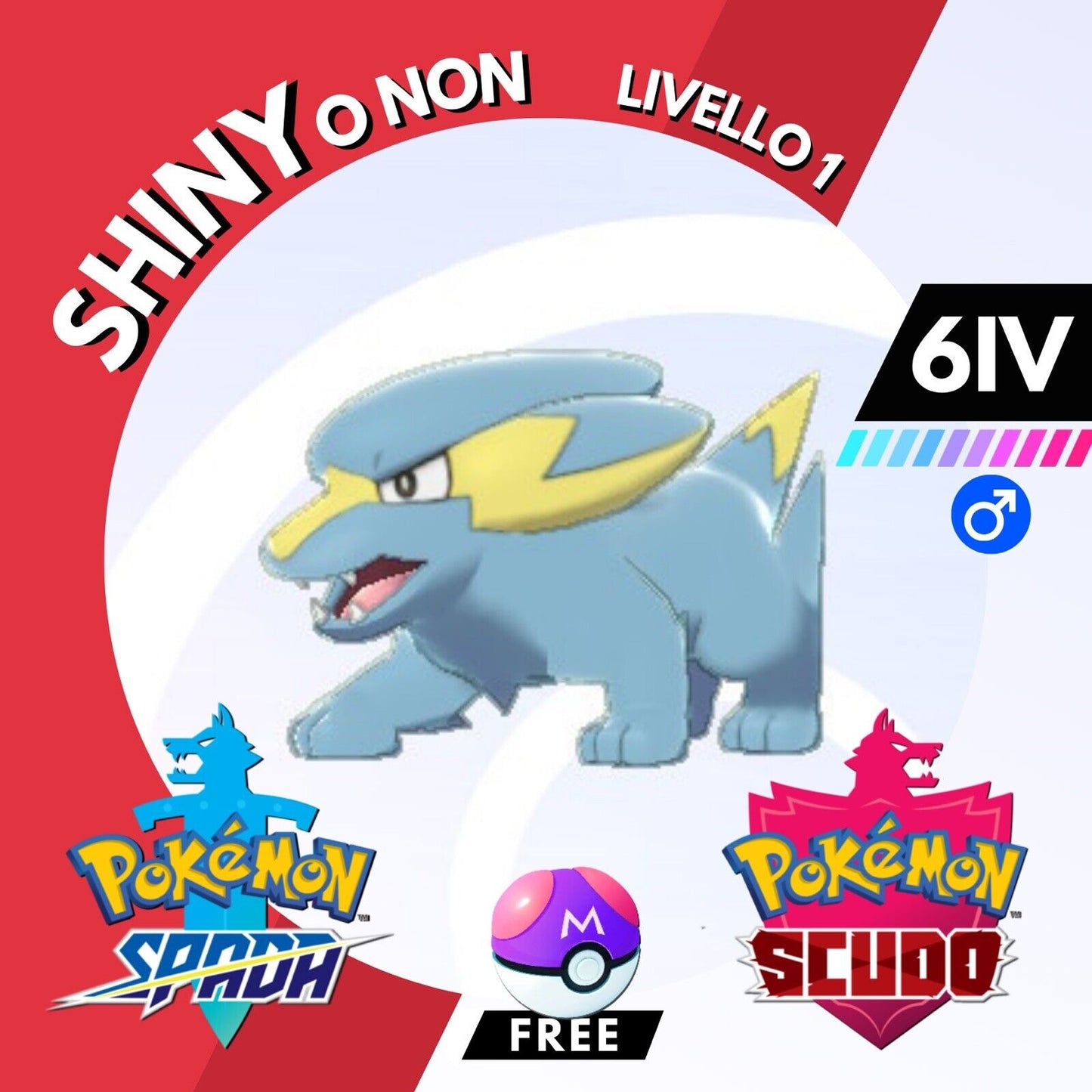 Electrike Shiny o Non 6 IV e Master Ball Legit Pokemon Spada Scudo Sword Shield