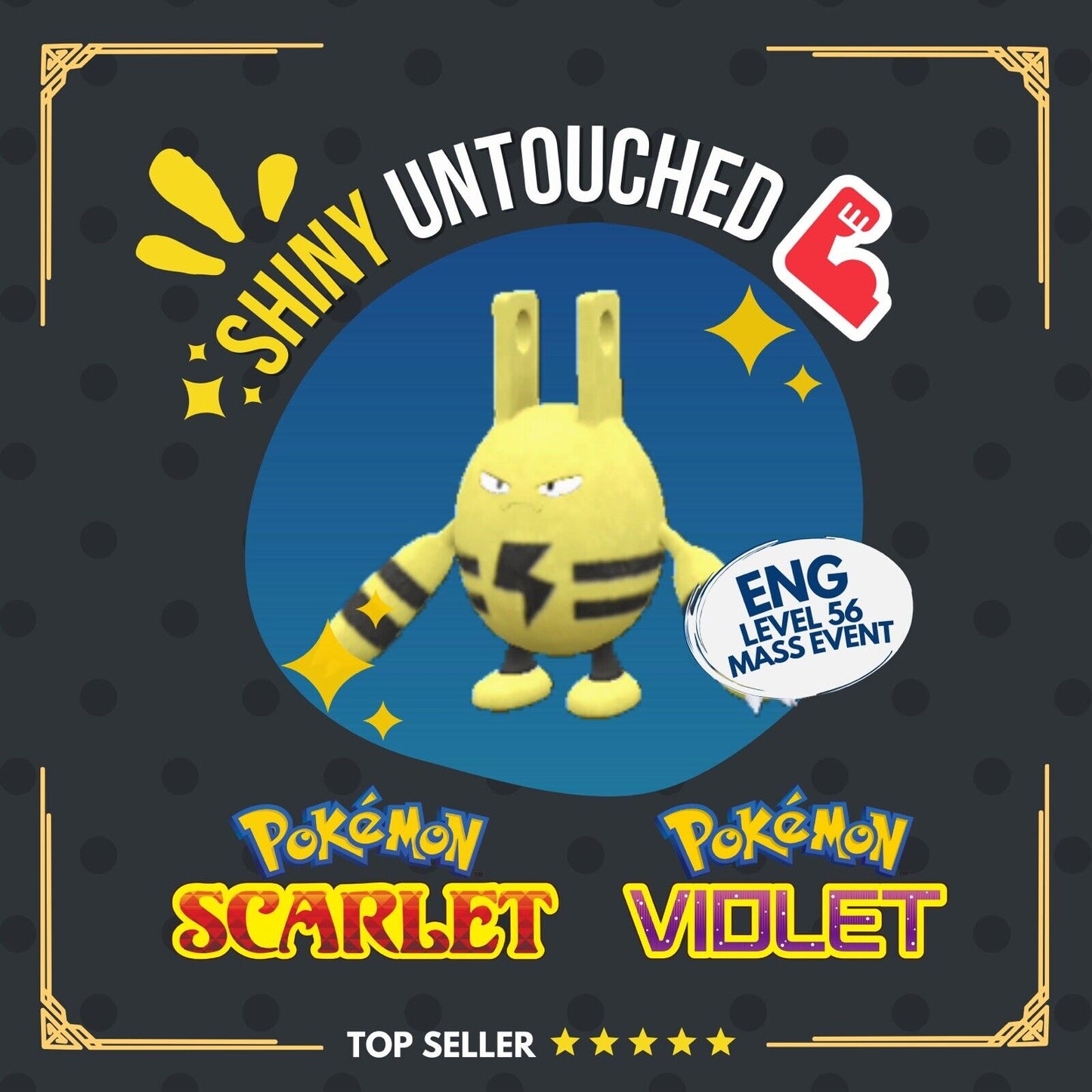 Elekid Shiny Event Easter Vigor Mass Outbreak Untouched Pokémon Scarlet Violet Shiny by Shiny Living Dex | Shiny Living Dex
