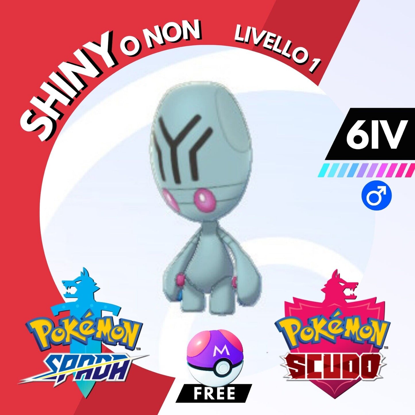 Elgyem Shiny o Non 6 IV e Master Ball Legit Pokemon Spada Scudo Sword Shield