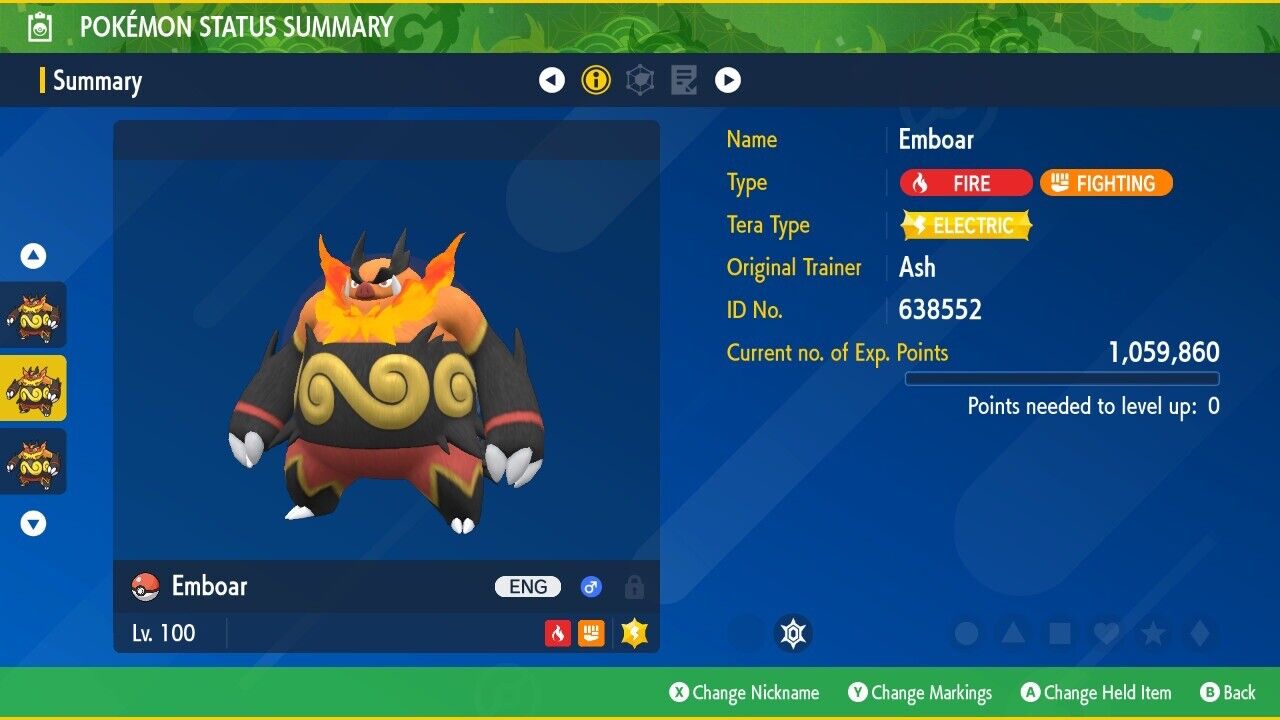 Emboar Unrivaled Tera Raid Event Mightiest Untouched IV Pokémon Scarlet Violet