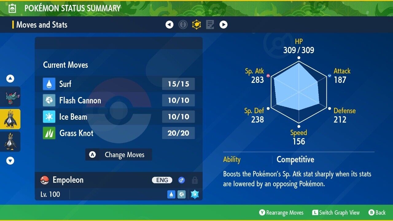 Empoleon Unrivaled Tera Raid Event Mightiest Untouched IV Pokémon Scarlet Violet Non shiny Lv. 100 by Shiny Living Dex | Shiny Living Dex