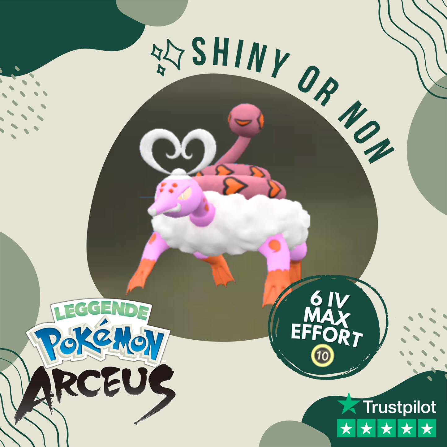 Enamorus Shiny or Non Legends Pokémon Arceus 6 IV Max Effort Alpha Leggende Custom