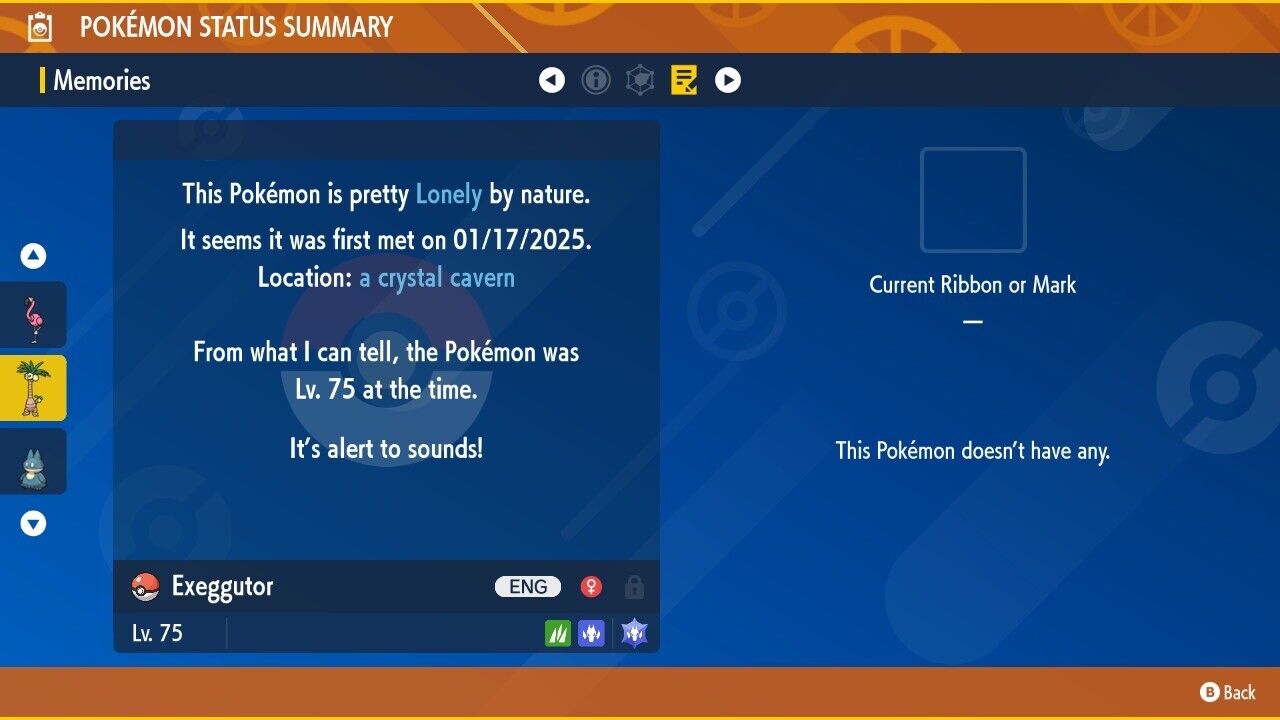 Exeggutor Alolan Dragon Event January 2025 Untouched IV Pokémon Scarlet Violet