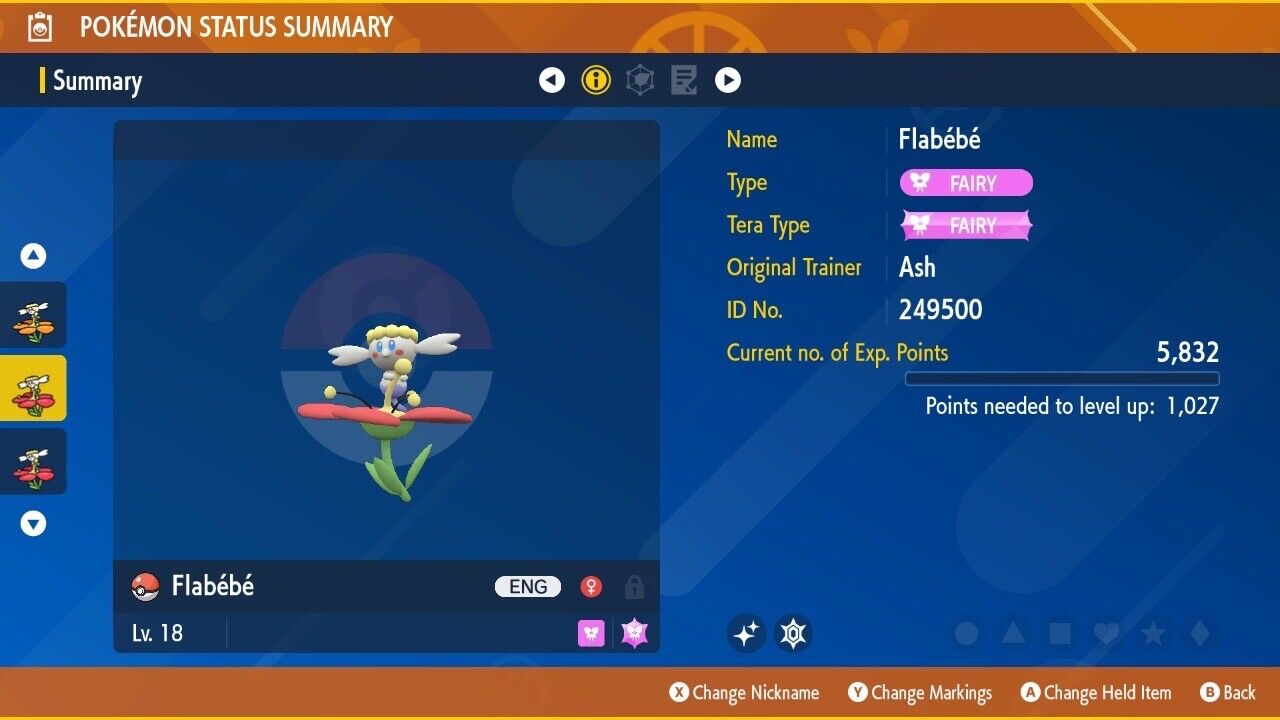 Flabebe Red 🔴 Shiny Event Mass Outbreak Untouched IV Pokémon Scarlet Violet Shiny by Shiny Living Dex | Shiny Living Dex