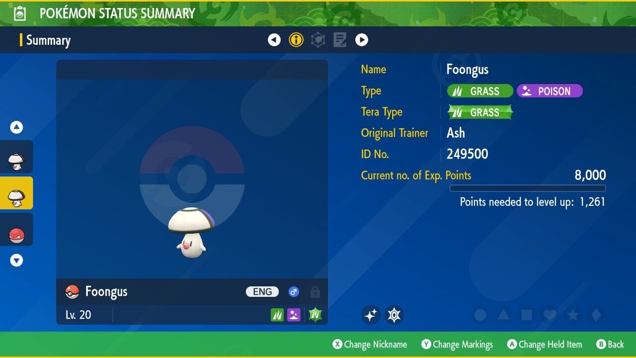Foongus Shiny Event Pokeball Mass Outbreak Untouched IV Pokémon Scarlet Violet Shiny by Shiny Living Dex | Shiny Living Dex