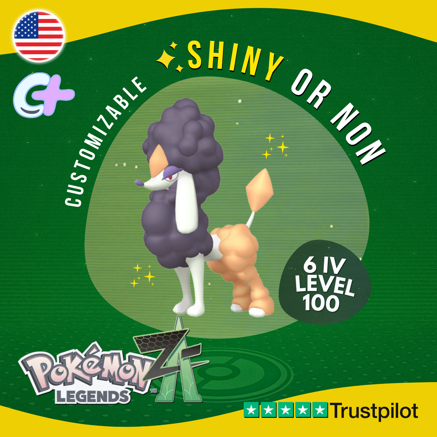 Furfrou Diamond Trim Shiny or Non ✨6 IV Pokémon Legends Z-A Competitive ZA Z A