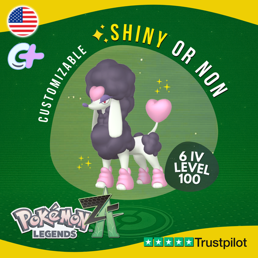 Furfrou Heart Trim Shiny or Non ✨6 IV Pokémon Legends Z-A Competitive ZA Z A