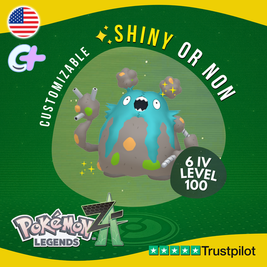 Garbodor Shiny or Non ✨6 IV Pokémon Legends Z-A Competitive Customizable ZA Z A
