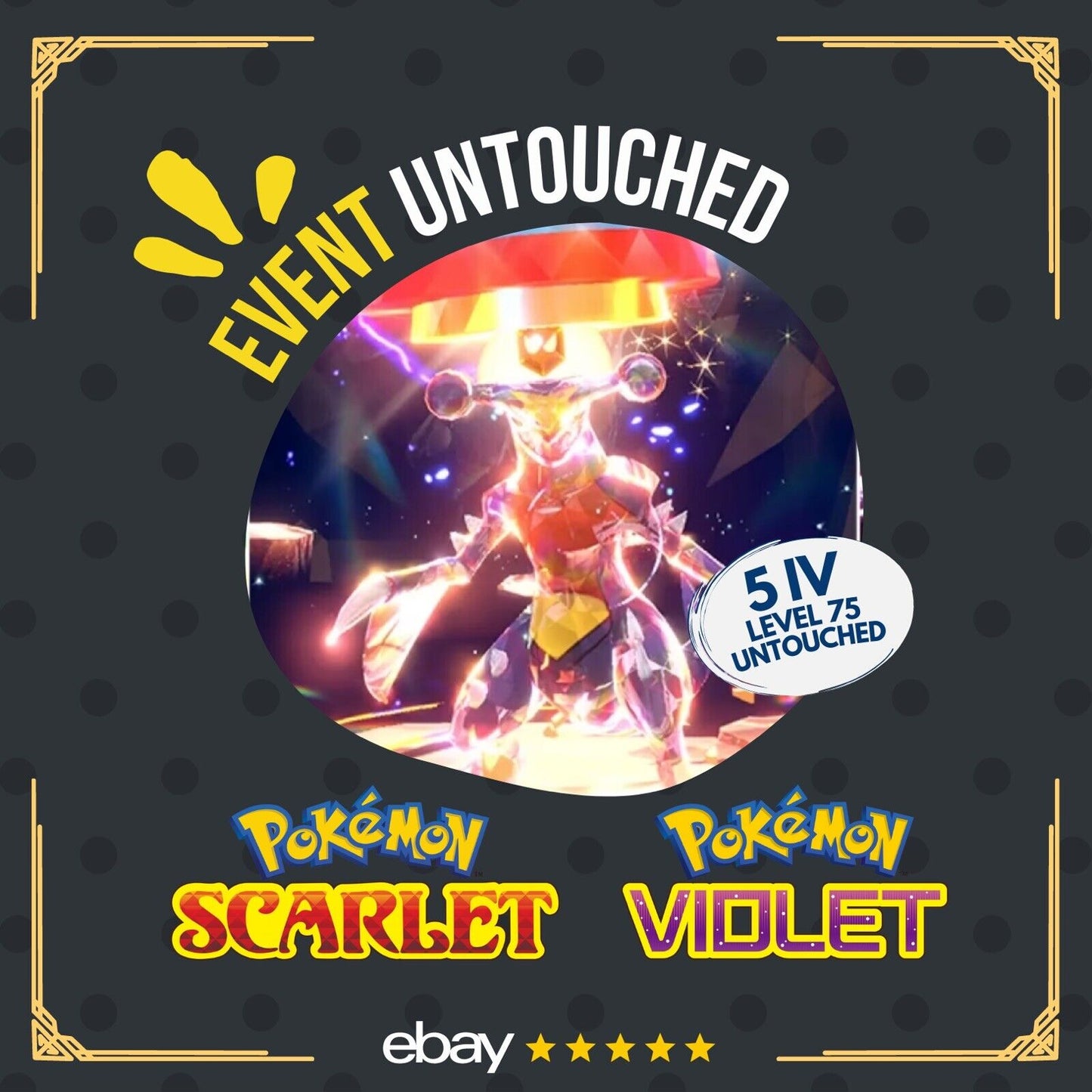 Garchomp 5 Star Tera Raid Event February 2023 Untouched Pokémon Scarlet Violet Non Shiny Lv. 75 by Shiny Living Dex | Shiny Living Dex