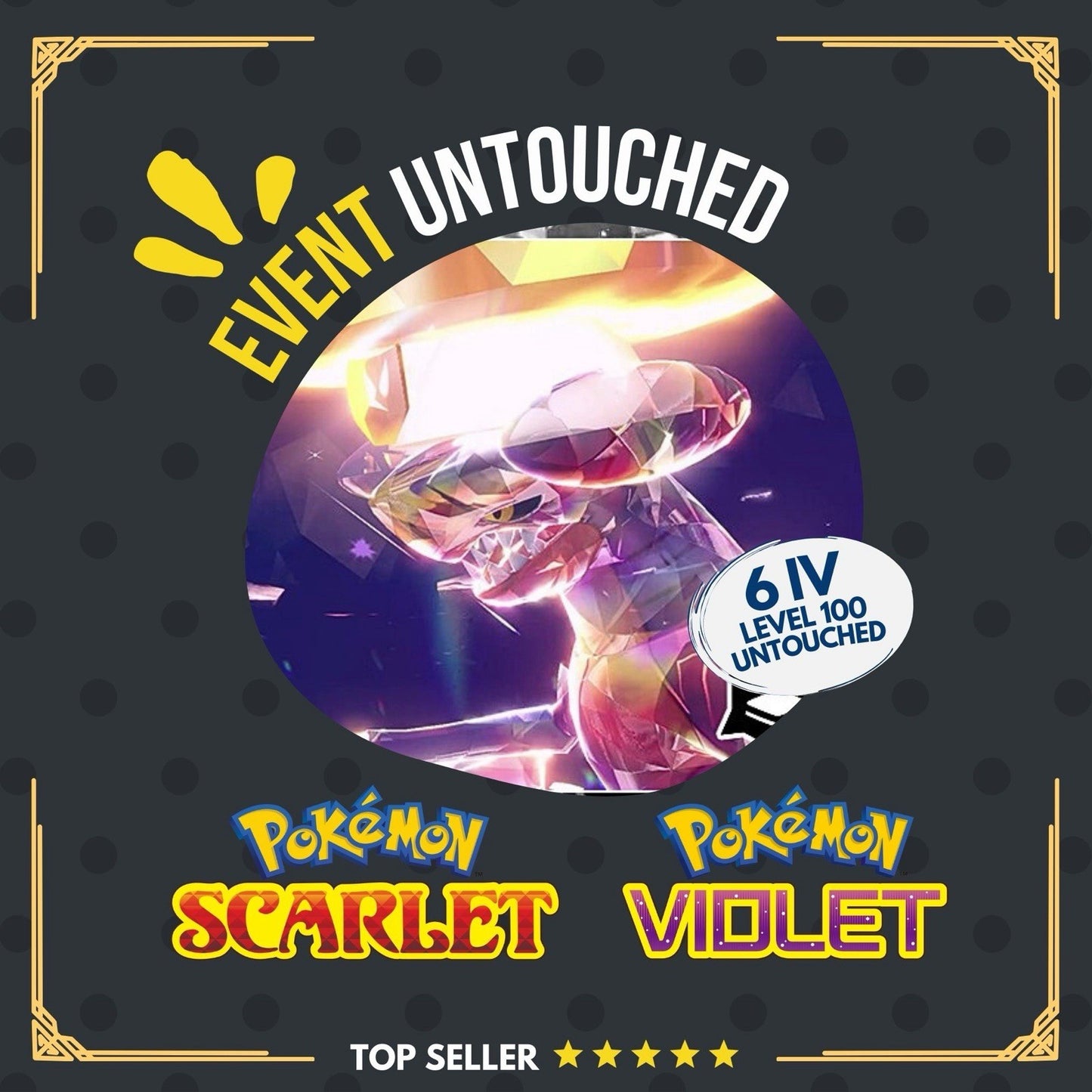 Garchomp Unrivaled Tera Raid Event Mightiest Mark 6 IV Pokémon Scarlet Violet