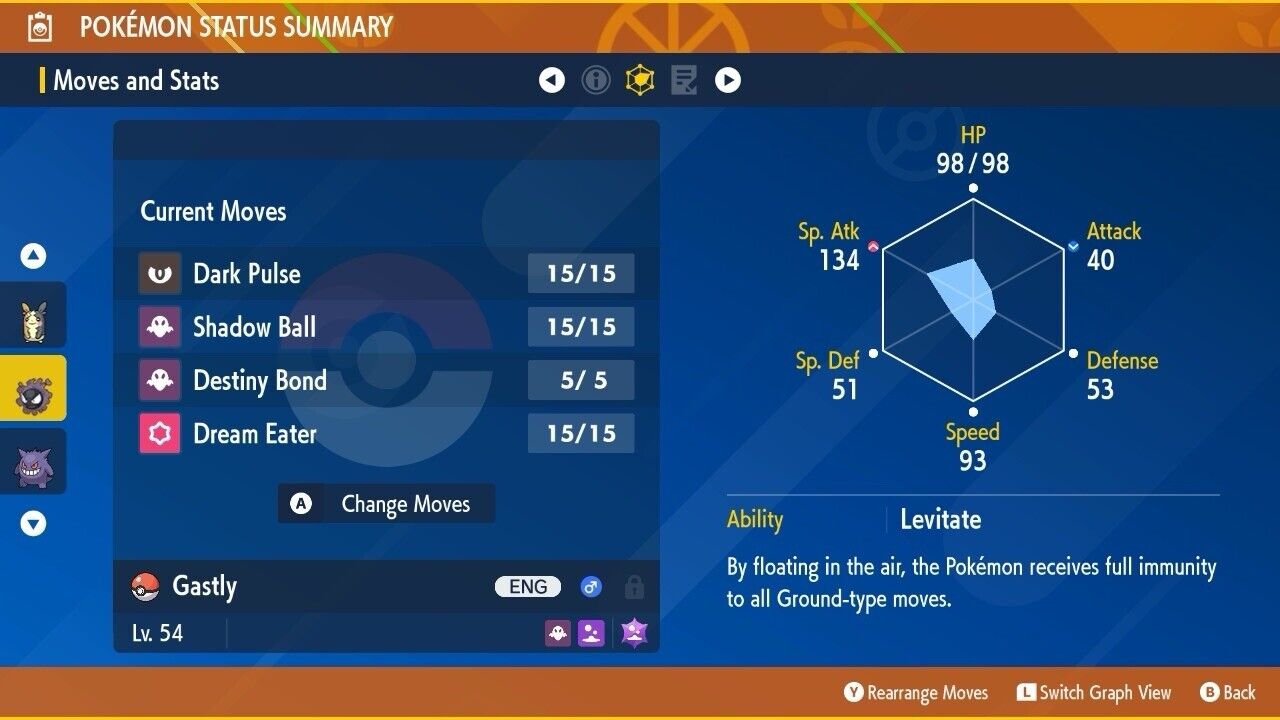 Gastly Shiny Event Mass Outbreaks Crafty Untouched IV Pokémon Scarlet Violet