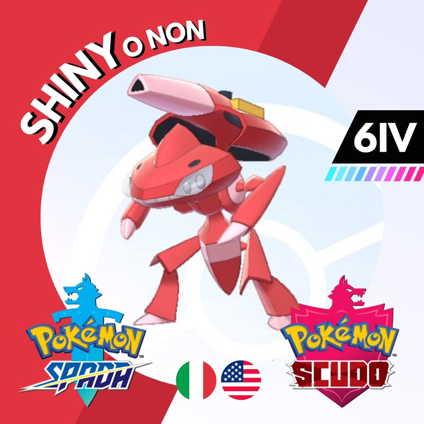 Genesect Shiny o Non 6 IV Competitivo Legit Pokemon Spada Scudo Sword Shield