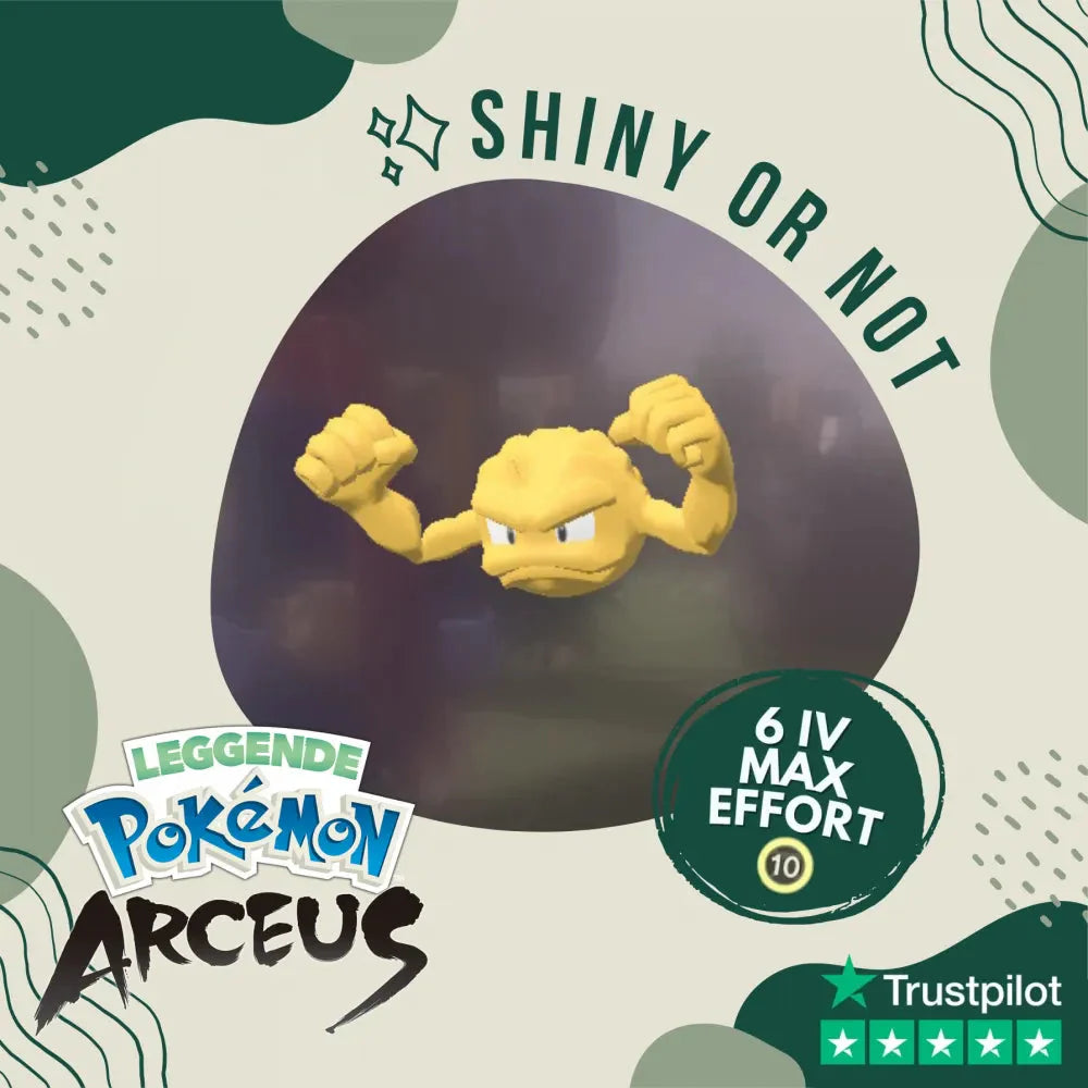 Geodude Shiny ✨ Legends Pokémon Arceus 6 Iv Max Effort Custom Ot Level Gender
