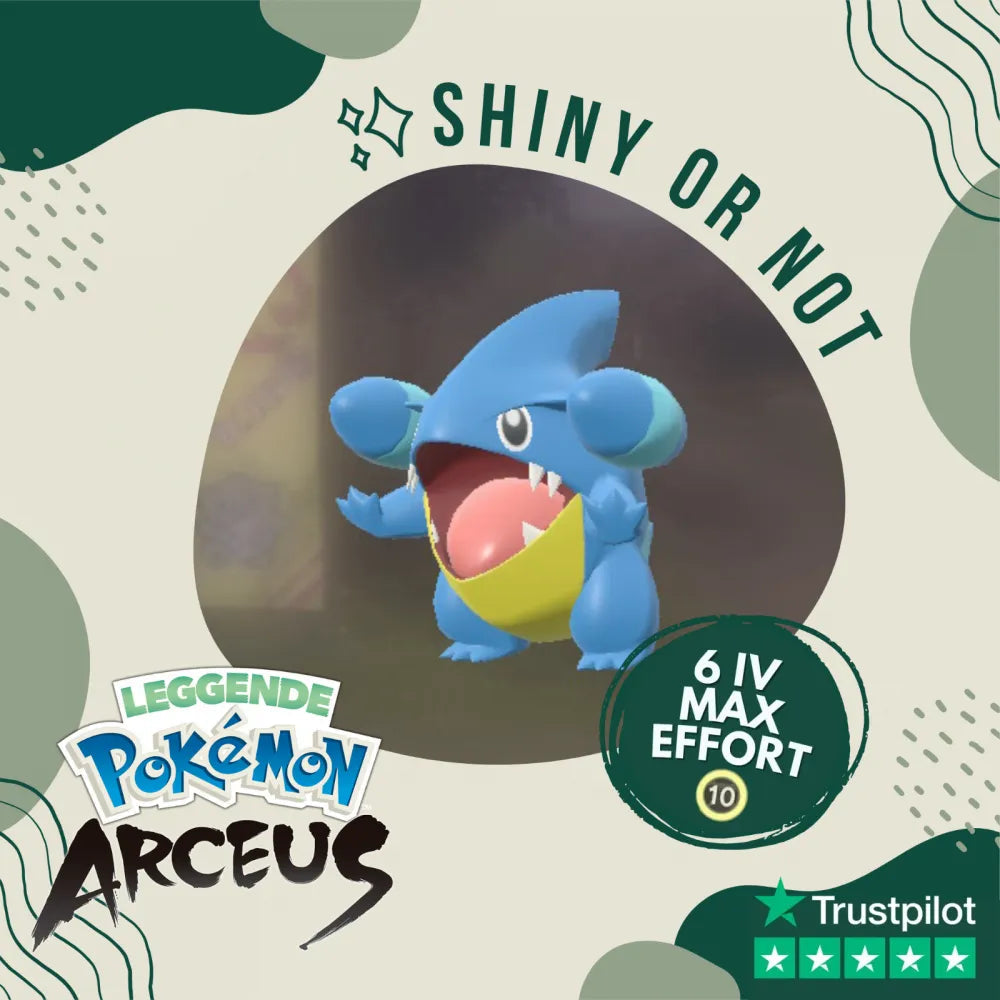 Gible Shiny ✨ Legends Pokémon Arceus 6 Iv Max Effort Custom Ot Level Gender