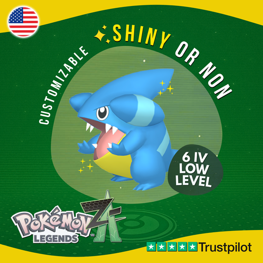 Gible Shiny or Non ✨ 6 IV Pokémon Legends Z-A Competitive Customizable ZA Z A