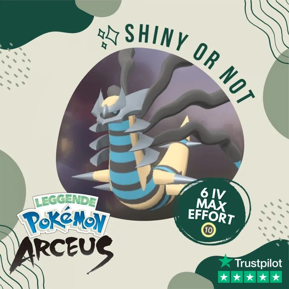 Giratina Origin Shiny ✨ Legends Pokémon Arceus 6 IV Custom OT Level Gender by Shiny Living Dex | Shiny Living Dex