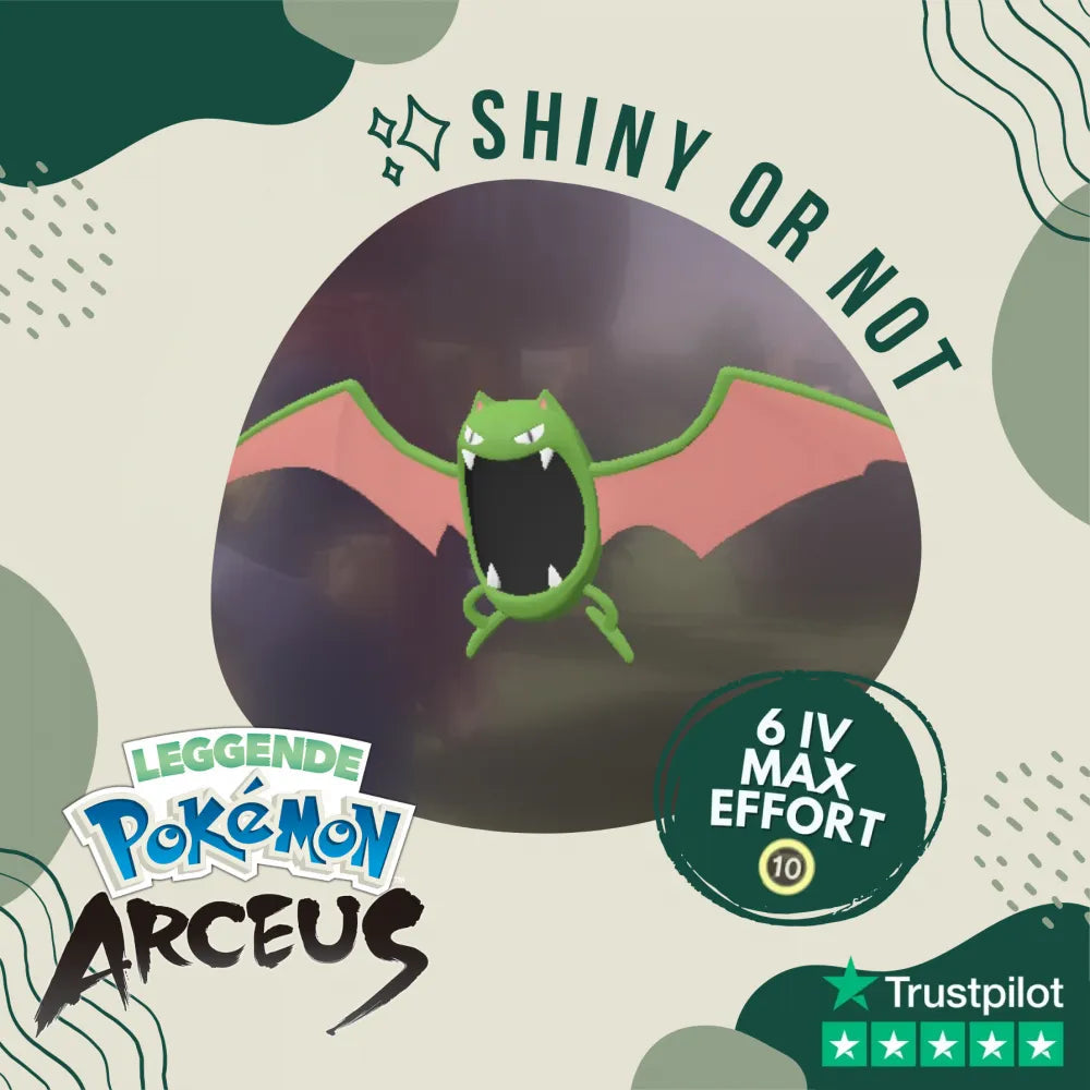 Golbat Shiny ✨ Legends Pokémon Arceus 6 Iv Max Effort Custom Ot Level Gender