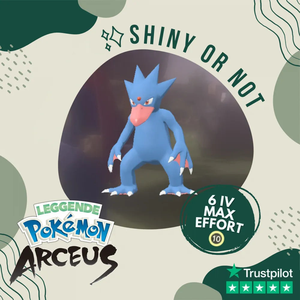Golduck Shiny ✨ Legends Pokémon Arceus 6 Iv Max Effort Custom Ot Level Gender