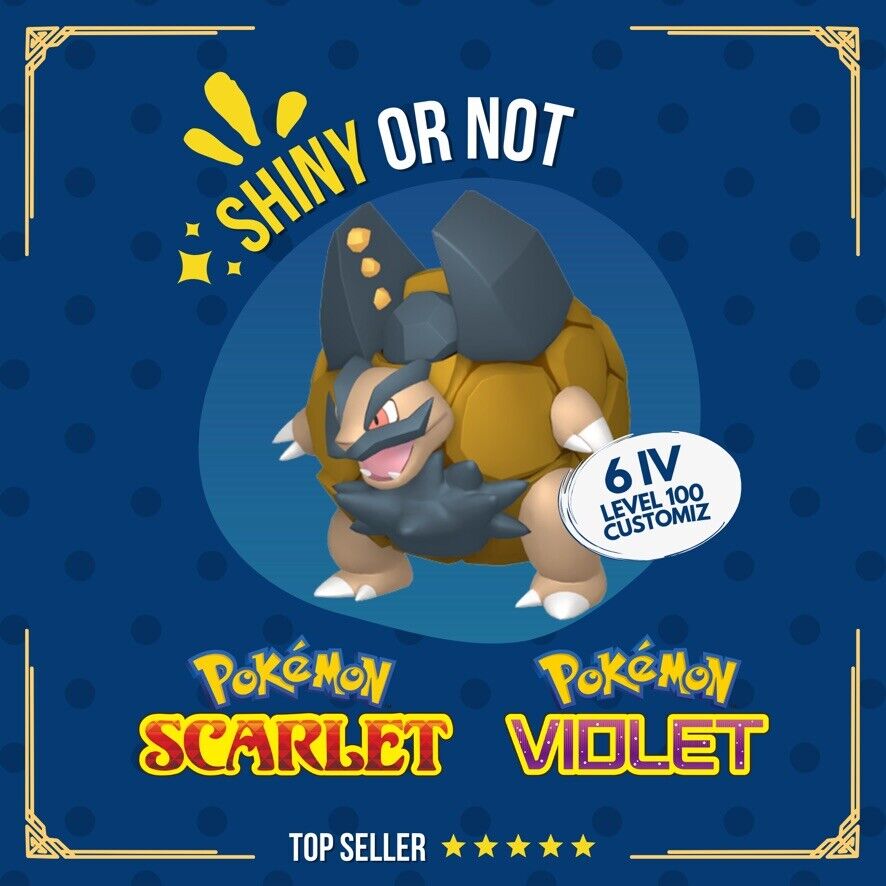Golem Alolan Shiny or Non ✨ 6 IV Competitive Customizable Pokémon Scarlet Violet by Shiny Living Dex | Shiny Living Dex