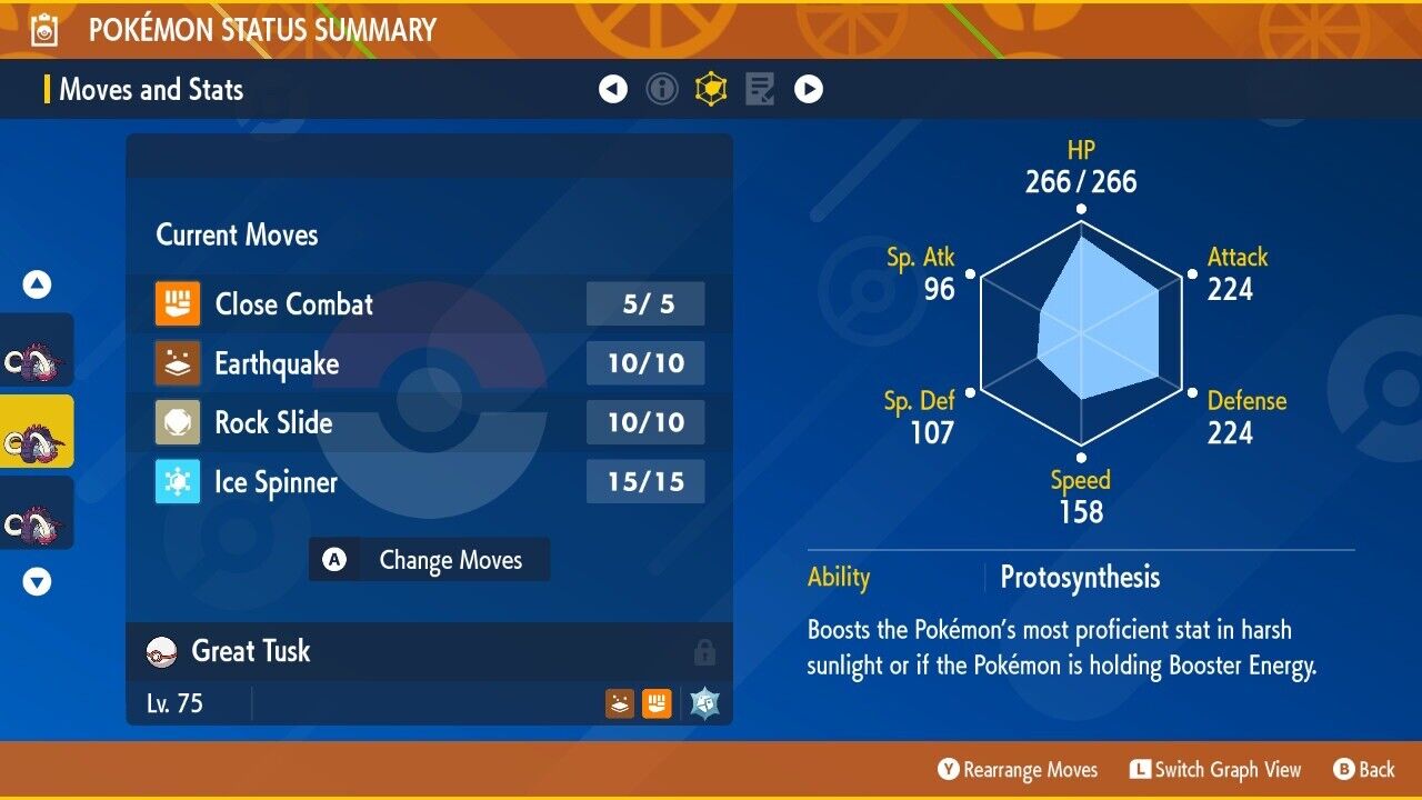 Great Tusk Steel Tera Raid Event June 2023 Untouched Pokémon Scarlet Violet Non Shiny Lv. 75 by Shiny Living Dex | Shiny Living Dex