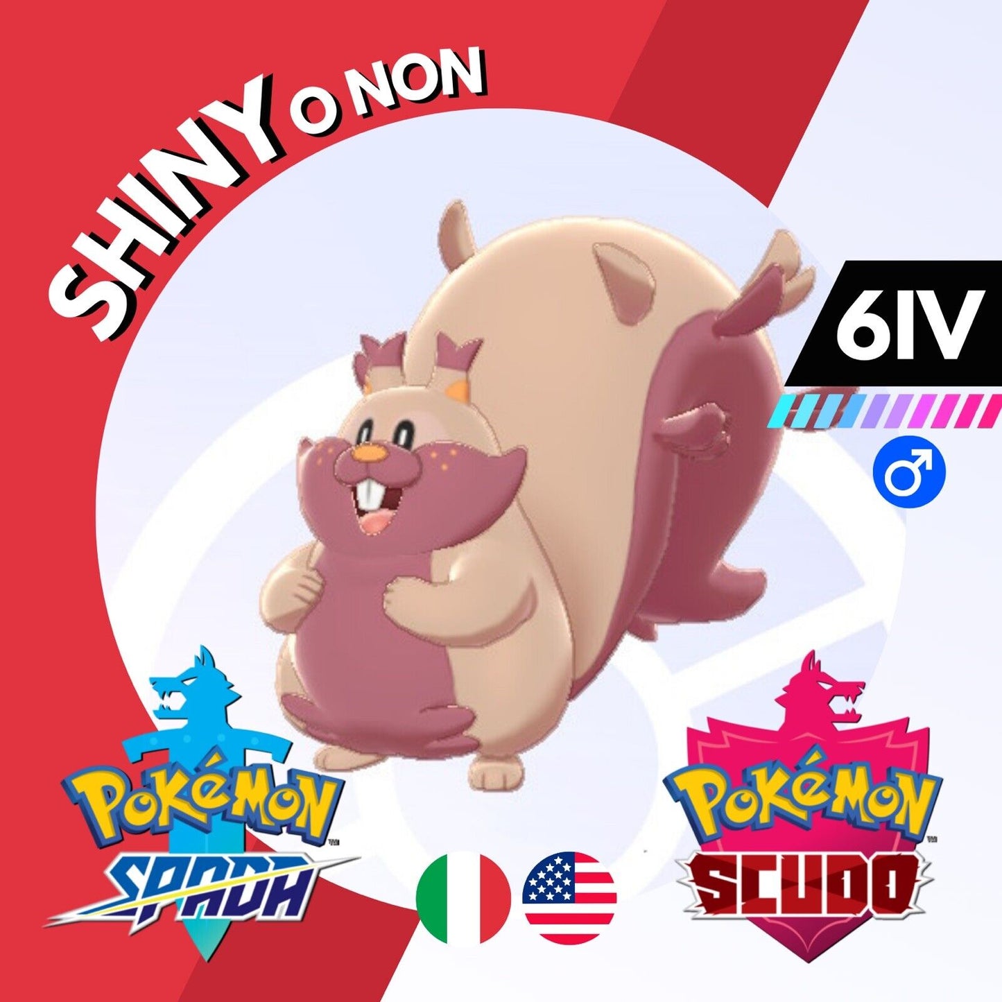 Greedent Shiny o Non 6 IV Competitivo Legit Pokemon Spada Scudo Sword Shield