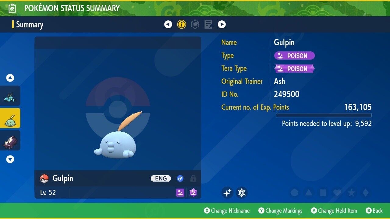 Gulpin Shiny Event Mass Outbreak Uncommon Mark Untouched Pokémon Scarlet Violet Shiny by Shiny Living Dex | Shiny Living Dex