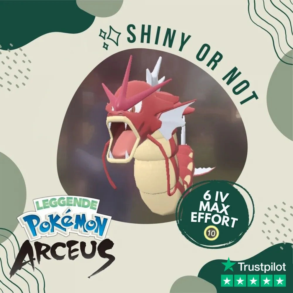 Gyarados Shiny ✨ Legends Pokémon Arceus 6 Iv Max Effort Custom Ot Level Gender