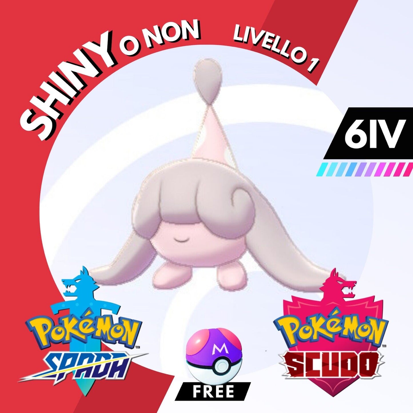 Hatenna Shiny o Non 6 IV e Master Ball Legit Pokemon Spada Scudo Sword Shield