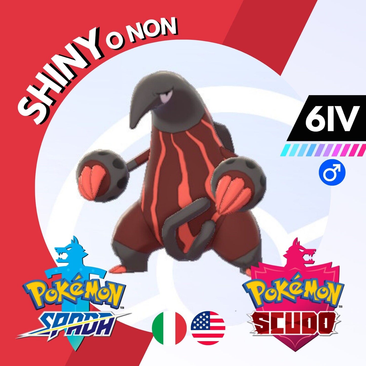 Heatmor Shiny o Non 6 IV Competitivo Legit Pokemon Spada Scudo Sword Shield