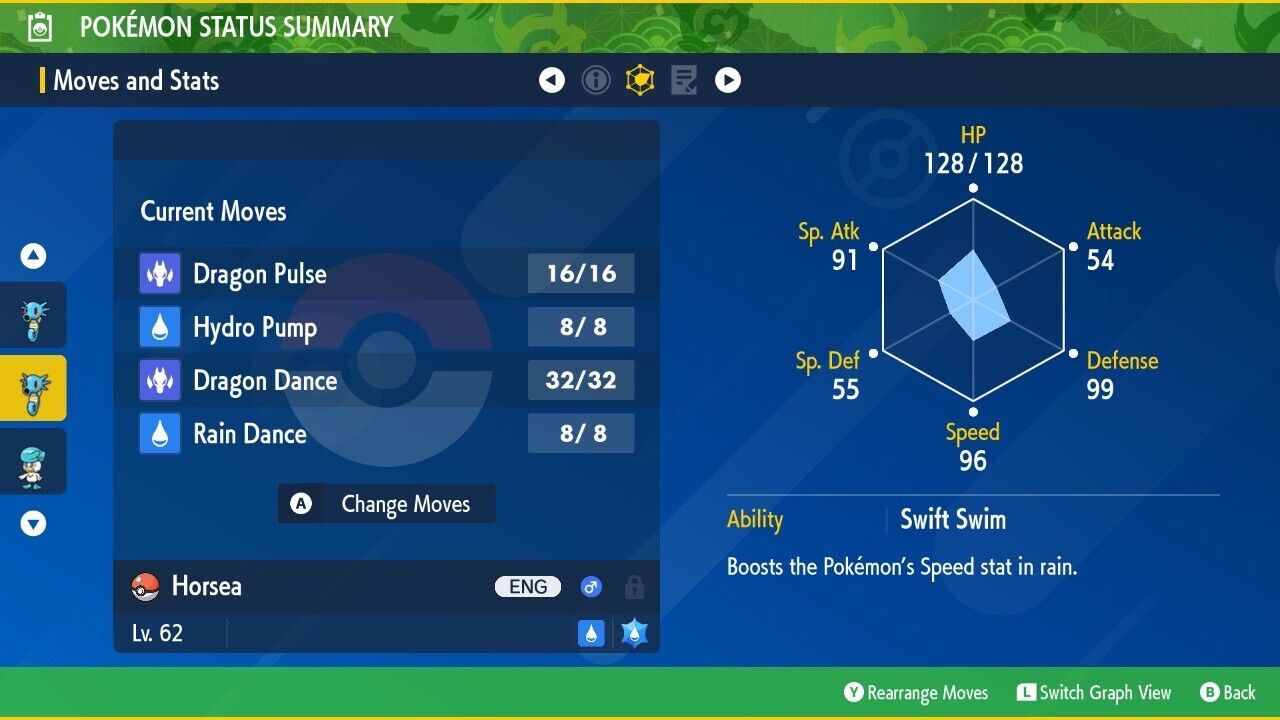 Horsea Shiny Event Kindly Mark Mass Outbreak Untouched IV Pokémon Scarlet Violet