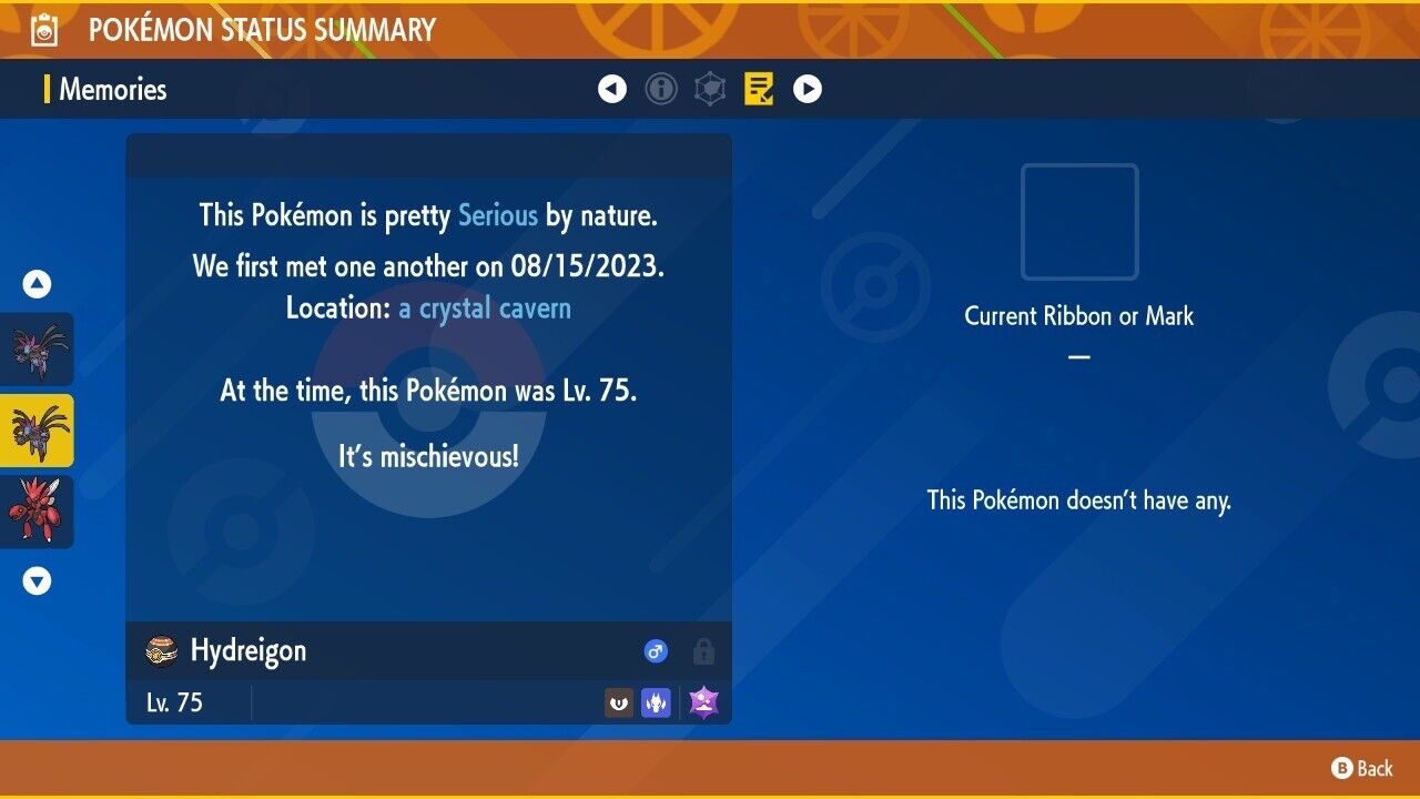 Hydreigon Prepare the Offense Tera Raid Event Untouched Pokémon Scarlet Violet Non Shiny Lv. 75 by Shiny Living Dex | Shiny Living Dex