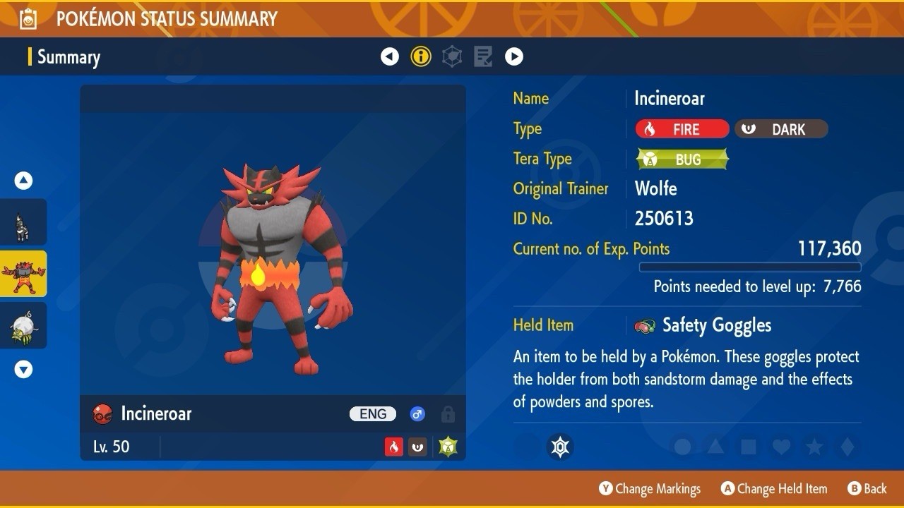 Incineroar Wolfe Championships Event 2025 Untouched IV Pokémon Scarlet Violet