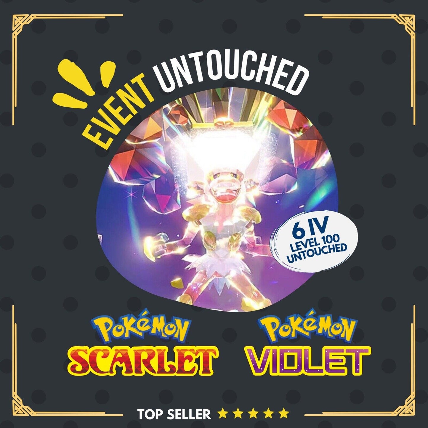 Infernape Unrivaled Tera Raid Event Mightiest Rock 6 IV Pokémon Scarlet Violet