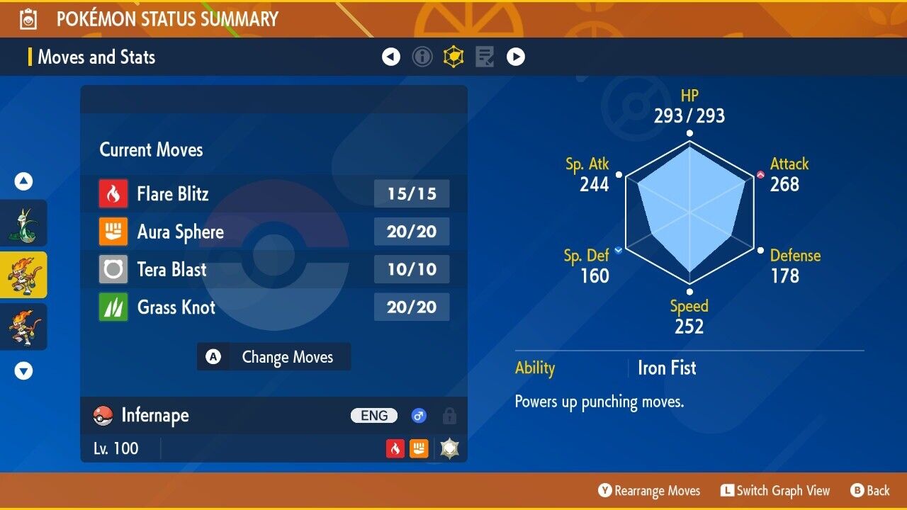Infernape Unrivaled Tera Raid Event Mightiest Rock 6 IV Pokémon Scarlet Violet
