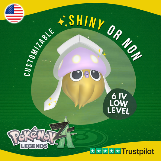 Inkay Shiny or Non ✨ 6 IV Pokémon Legends Z-A Competitive Customizable ZA Z A