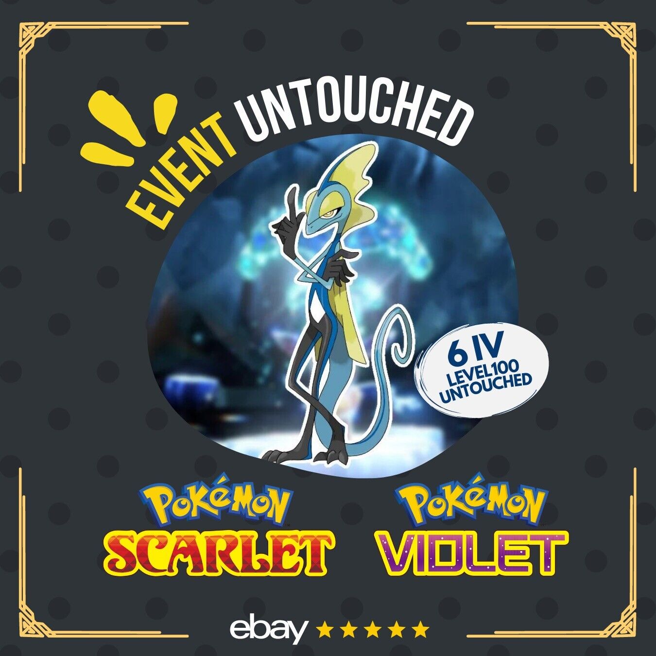 Inteleon Unrivaled Tera Raid Bug Event Untouched Legit Pokémon Scarlet Violet Non shiny Lv. 100 by Shiny Living Dex | Shiny Living Dex