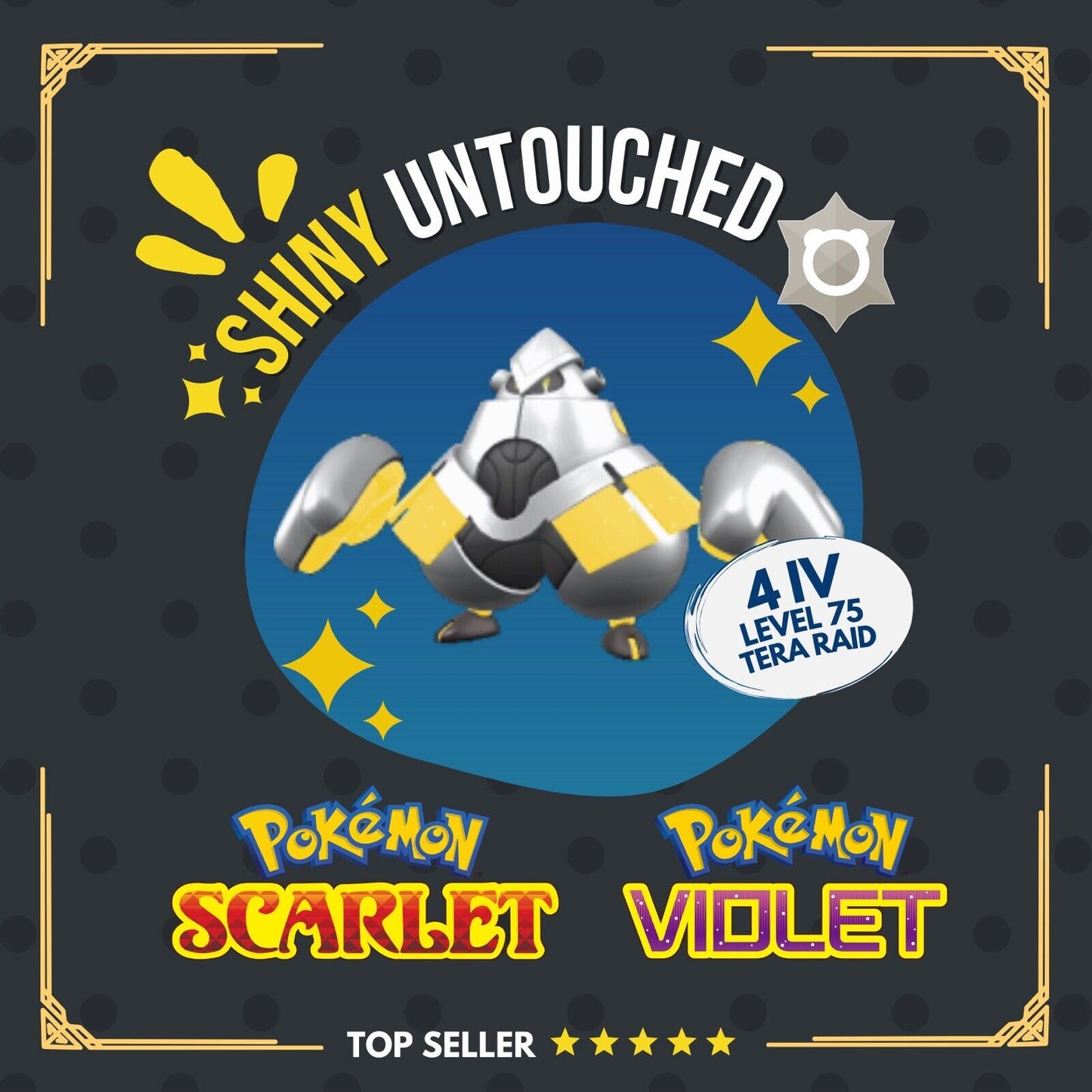 Iron Hands Shiny or Non Tera Raid March Event Untouched Pokémon Scarlet Violet by Shiny Living Dex | Shiny Living Dex
