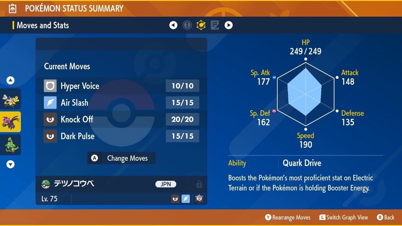 Iron Jugulis CoroCoro Koro Coro Japan Event Untouched IV Pokémon Scarlet Violet Non Shiny Lv. 75 by Shiny Living Dex | Shiny Living Dex