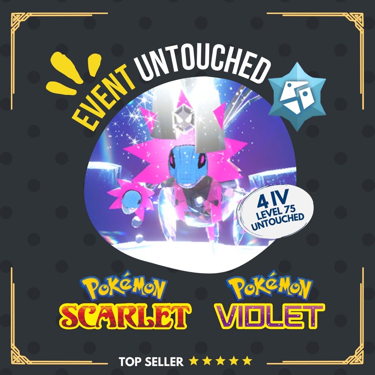 Iron Jugulis Spotlight Tera Raid Event Jan 2024 Untouched Pokémon Scarlet Violet Non Shiny Lv. 75 by Shiny Living Dex | Shiny Living Dex
