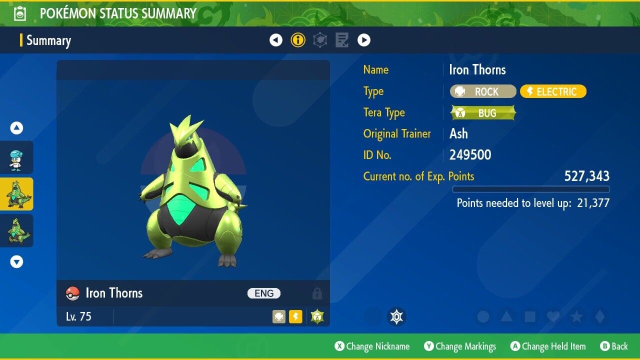 Iron Thorns Bug Tera Raid Event May 2024 Untouched IV Pokémon Scarlet Violet