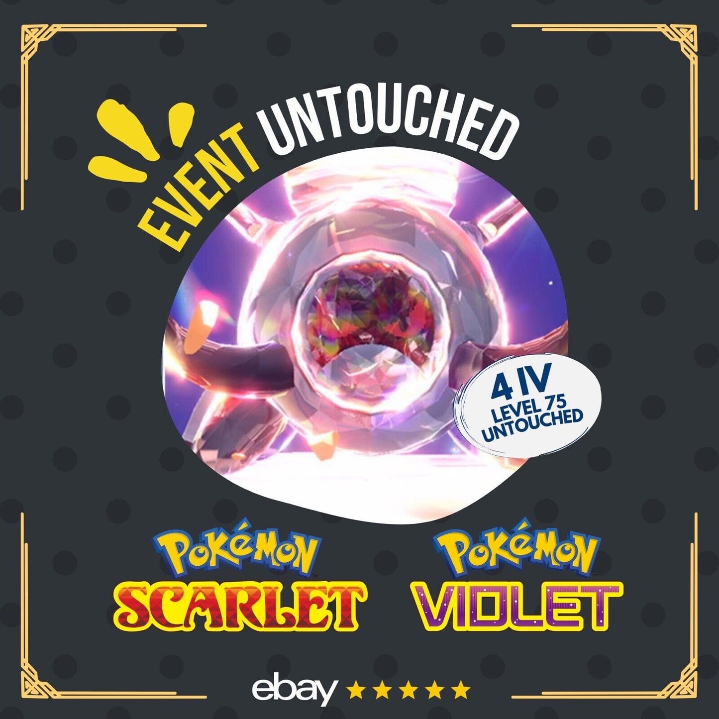 Iron Treads Tera Raid Event June 2023 Untouched Pokémon Scarlet Violet Non Shiny Lv. 75 by Shiny Living Dex | Shiny Living Dex