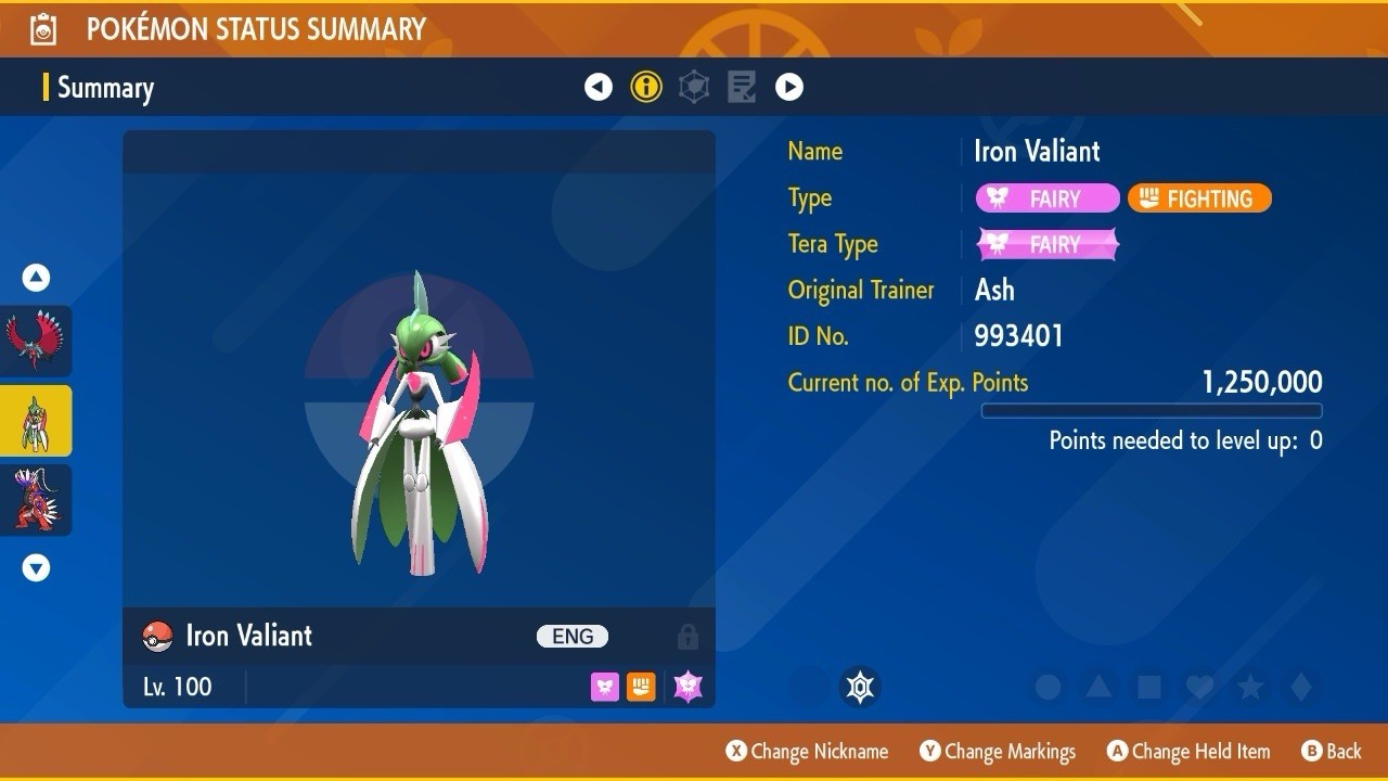 Iron Valiant Unrivaled Tera Raid Event Mightiest Mark 6IV Pokémon Scarlet Violet